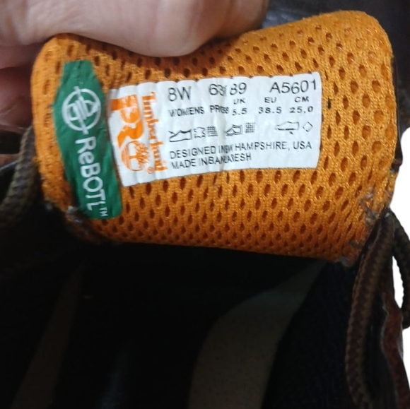 Timberland Pro Womens Titan Brown Leather Oxford Powerfit Work Shoes sz 8W - Picture 9 of 13